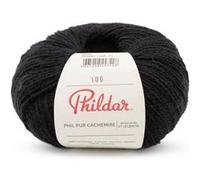 Pelote exceptionnelle Phil Pure Cachemire à tricoter - 25 GR - Phildar(...) - Noir Noir