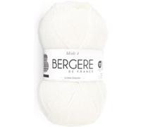 Bergère de France – Pelote de laine Idéale 4 – 50% laine/50% acrylique – 50 g – 4 mm – Blanc