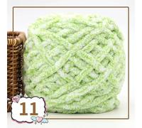 Pelote Laine Grosse Maille,Chunky Yarn Lot de 2 fils velours colorés 100 g for tricoter à la main, fil chenille au crochet, ligne épaisse, for pantoufles, sac, couverture amigurumi(11)