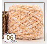 Pelote Laine Grosse Maille,Chunky Yarn Lot de 2 fils velours colorés 100 g for tricoter à la main, fil chenille au crochet, ligne épaisse, for pantoufles, sac, couverture amigurumi(06)