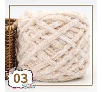 Pelote Laine Grosse Maille,Chunky Yarn Lot de 2 fils velours colorés 100 g for tricoter à la main, fil chenille au crochet, ligne épaisse, for pantoufles, sac, couverture amigurumi(03)