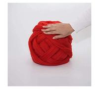 Pelote Laine Grosse Maille,Grosse Laine à Tricoter 1000g par balle super chunky bras tricoter la couverture de fil de fils volumineux imitation de fil d'épaisseur(Red)