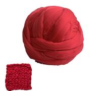 Pelote Laine Grosse Maille, Grosse Laine Pour Plaid, Grosse Laine À Tricoter À La Main, Diy Tricot À La Main En Laine Épaisse, Laine Volumineuse Pour Tricot À Bras (rouge, 500g)