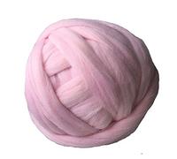 Pelote Laine Grosse Maille Tricot Bras, 1000g / PCS Super Chunky Fils Giant ROVING SUPPORTS POUR CLIBLES DE COUCHAGES À TRAINES MAIL(Baby Pink)