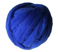 Pelote Laine Grosse Maille Tricot Bras, 1000g / PCS Super Chunky Fils Giant ROVING SUPPORTS POUR CLIBLES DE COUCHAGES À TRAINES MAIL(RoyalBlue)