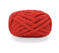Pelote Laine Grosse Maille Tricot chunky pour couvertures à tricoter à la main Super Soft Big Jumbo Couverture de fils Pelote Laine Epaisse (Color : Red)