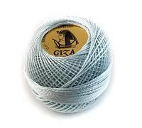 Pelote n°12 5 g couleur bleue 3299-100 % coton GIZA pour broder et pour des travaux très fins au crochet.