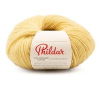 Phildar - Pelote de Laine Phil Mohair Coton - Laine à Tricoter - 40% COTON,60% KID MOHAIR - Aiguille n°5 - Couleur JAUNE D'OR