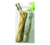 Pelote raphia naturel - Or - Argent - 1m - 2 pcs
