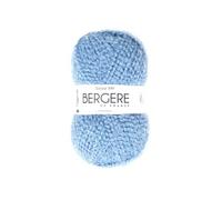 Bergère de France - Pelote TOISON 100 - Fil laine bouclé 6,5 mm - 100 g - Bleu (URANUS)
