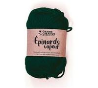 Pelotes de Coton pour Amigurumi de Graine Créative - Donnez Vie à Vos Rêves d'Amigurumi avec 24 Couleurs Éclatantes !(...) - 420313 Epinards vapeur Vert G