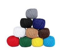 Pelotes de fil à crocheter KGS | Taille 8 | 10 pelotes | 10 grammes par pelote | Total de 100 grammes de fil de coton perlé pour crochet et broderie à la main (Les Essentiels)