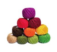 Pelotes de fil à crocheter KGS | Taille 8 | 10 pelotes | 10 grammes par pelote | Total de 100 grammes de fil de coton perlé pour crochet et broderie à la main (Tons d’Automne)