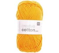 Pelotes de fil à tricoter CREATIVE COTTON ARAN de Rico Design - Laissez libre cours à votre créativité avec douceur et style !(...) - 76 Mandarine 76 Mandarine