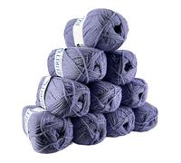 Pelotes de laine - Distrifil - Azurite 0706 - 100% Acrylique - Violet - Lot de 10 pelotes