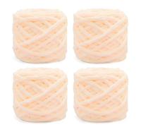 Pelotes de Laine Grosse Maille, 4 x 100 g Pelote de Laine Epaisse pour Aiguilles 7-8 mm, Laine Crochet Epaisse Idéale pour Tricoter des Bonnets, des Écharpes, des Pulls et des Chaussons (Chair)