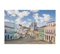 Pelourinho, Quartier Historique de Salvador da Bahia, Brésil，Adultes Puzzle 1000 Pièces pour Adolescents Adultes Jeux De Casse-tête Amusants Puzzle en Papier（38x26cm）-T73