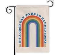 pelouse drapeaux C'est une bonne journée pour lire des fête 30x45cm | Drapeau couleurs éclatantes extérieur drapeaux pour Patio Balcon Porche