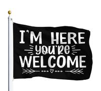 pelouse drapeaux Je suis là. Bienvenue. Unique. extérieur drapeaux