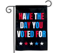 pelouse drapeaux Passez la journée où vous avez voté Drapeau De Jardin | Chambre à Coucher 30x45cm extérieur drapeaux personnalisés Drapeau pour fête Festival Décoration extérieure