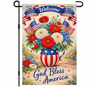 pelouse drapeaux Que Dieu bénisse l'Amérique Fleur de bienvenue fête