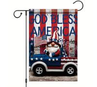 pelouse drapeaux Que Dieu bénisse l'Amérique Gnomes patriotiques Jardin