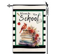 pelouse drapeaux Rentrée scolaire Cardinal Books Premier extérieur | drapeaux extérieure 30x45cm Bannière Durable Drapeau pour Pelouse fête d'anniversaire Festival Décoration