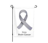 Pelouse Drapeaux Ruban Gris Conscient Du Cancer Du Cerveau 30X45cm Jardin Signe Double Face Drapeaux De Pirate Ésistantes À La Décoloration Patio Drapeaux Décoration Pour Pelouse Balcon Patio