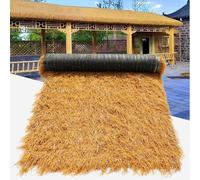 Pelouse en Chaume Artificiel, Toit De Chaume Synthétique en Plastique De Type Tapis PE, Paille De Palmier Mexicaine, Tuile De Chaume Simulée avec Fil D’Herbe ét, 1x16m(3.28x52.49ft)