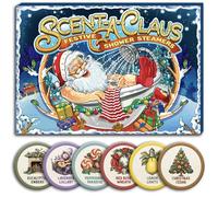 Pelto Vapeurs de douche remplies de chaussette de Noël pour femme - Coffret cadeau de Noël avec odeur de claus - Lot de 6 saveurs thématiques festives. Cadeaux de maman pour elle 2023. Blanc Elefan