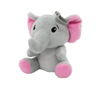 Peluche, 2 en 1, éléphant, avec oreilles roses, avec crochets, 11 cm, 90 g
