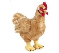 Peluche 32 cm poule brune - animaux de la ferme - living nature multicolore G