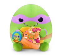 Peluche 35 cm Snackles édition Tortues Ninja (Donatello) de ZURU, Peluche Ultra-Douce et Squishy de 35 cm Tortues Ninja avec Accessoire Snack Pizza.