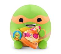 Snackles 35 cm Plush Teenage Mutant Ninja Turtles Edition by ZURU, Cuddly Squishy Comfort Plush with Teenage Mutant Ninja Turtles Theme and Pizza Snack Accessory (Michelangelo)