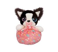 BABY PAWS Mini Border Collie, Peluche Chiot avec Sons, Transportable Partout Grâce a Son Sac, Jouet Cadeau pour Filles et Garçons de + 3 Ans