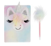 Peluche agenda/cahier licorne + stylo, coffret cadeau