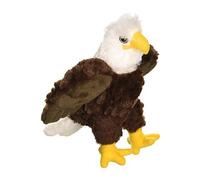 peluche Aigle de 30 cm marron blanc jaune