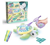 Peluche Airbrush Nature Tortue à Personnaliser - Peluche Spray Art avec Feutres et Pochoirs - Certifications FSC® et GRS - Dès 6 Ans - OFG 280 - Canal Toys
