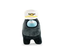 Peluche Among Us - Noir Avec Casquette de Capitaine - Qualité Super Soft