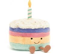 Peluche Amuseable Gâteau d'anniversaire arc-en-ciel (26 cm)