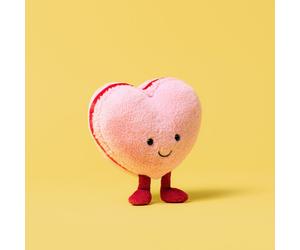 Peluche Amuseable Macaron Colette coeur rose (13 cm)