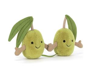 Peluche Amuseable Paire d'Olives (18 cm)