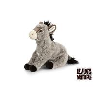Peluche Living Nature - Âne (22cm), Gris