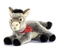 Peluche âne couché bandana 24 cm G