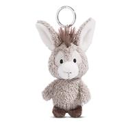 NICI âne Donkeylee 10 cm Gris-Pendentif Animal câlin Durable lanière, Anneau Porte-clés, 49030, 10cm