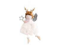 Peluche Ange Poupée Suspension, Lutin de Noël Fille, Décorations à Suspendre pour Sapin, Cheminée, Fenêtre (A, Taille Unique)