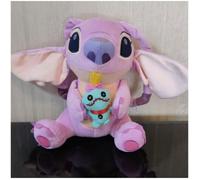 Peluche Angel Stitch rose avec poupée Scrump - 25 cm - Peluche douce pour enfants et collection Disney