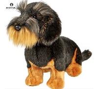 Teckel a poil dur assis 30cm - ANIMA - PELUCHES/Animaux - Beige - Acrylique - Dès 2 ans