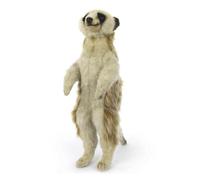 Peluche animal - HANSA - 7880 - Suricate debout 33 cm - Fait main réaliste - Détails aérographiés