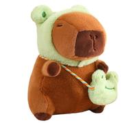 Peluche Animaux en Peluche Doux - avec un Sac à Bandoulière Mini Détachable,Doudou Capybara - pour Camarades Amis Adolescents Canapé Lit Divan Bureau Siège de Voiture Maison Dortoir et Voyage
